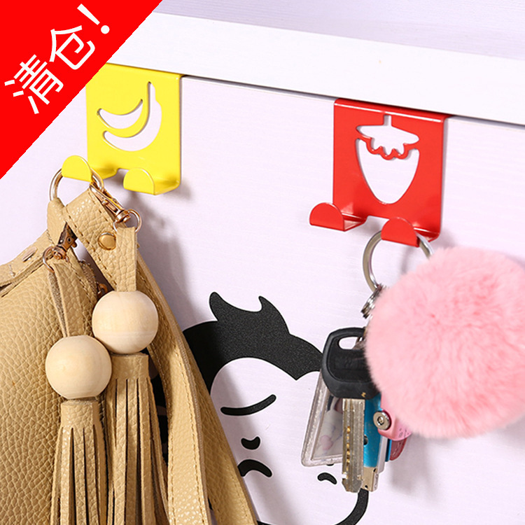 K 创意铁艺挂钩 橱柜挂钩s形钩子无痕免钉门后衣服包包挂架衣帽钩|ms