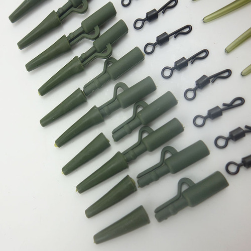 Cross-border European carp large line set fishing gear accessories 40-piece set gun holster swivel anti-slip hose set wholesale