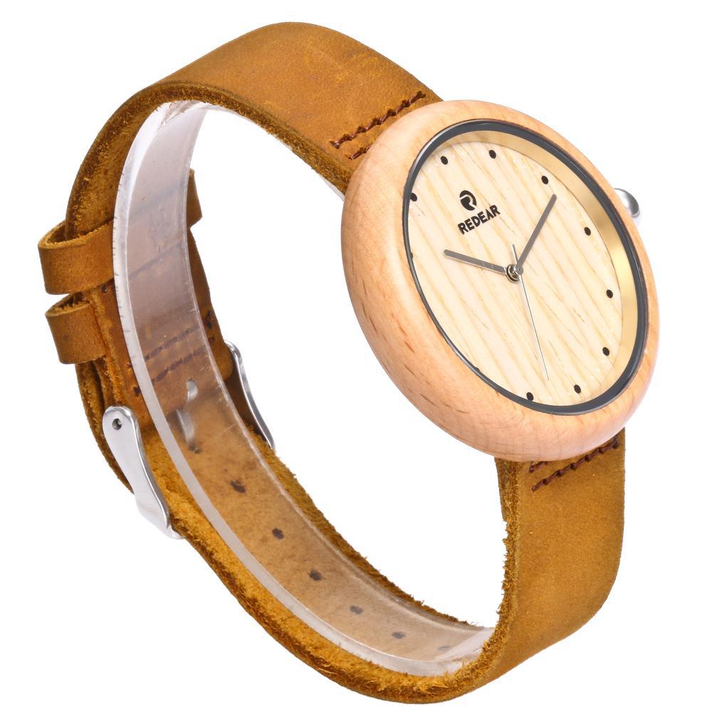 厂家直售现货木头手表  亚马逊皮带木质石英手表 可一件代发