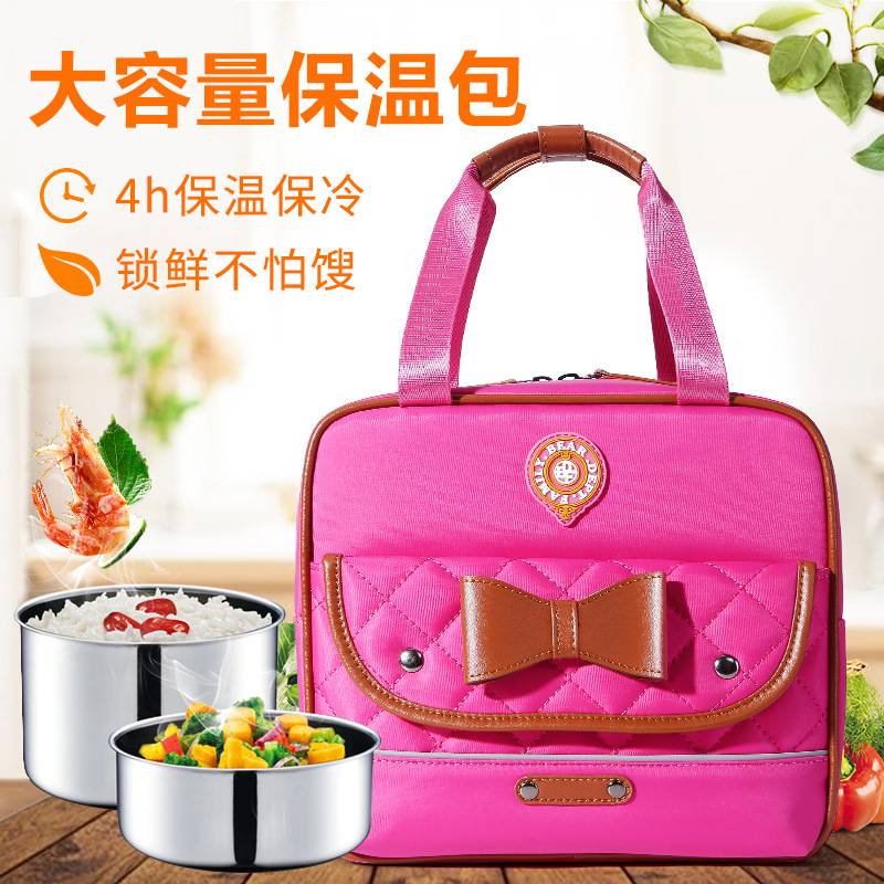 Bear family new pattern Bento bag portable heat preservation Cold Portable waterproof nylon Lunch bag multi-function Lunch Bags