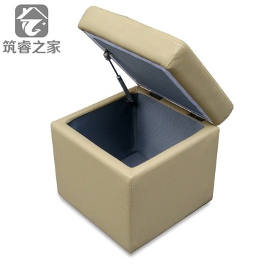 真皮凳子头层牛皮小方凳 换鞋凳储物凳梳妆凳茶几凳小沙发凳子特|ru