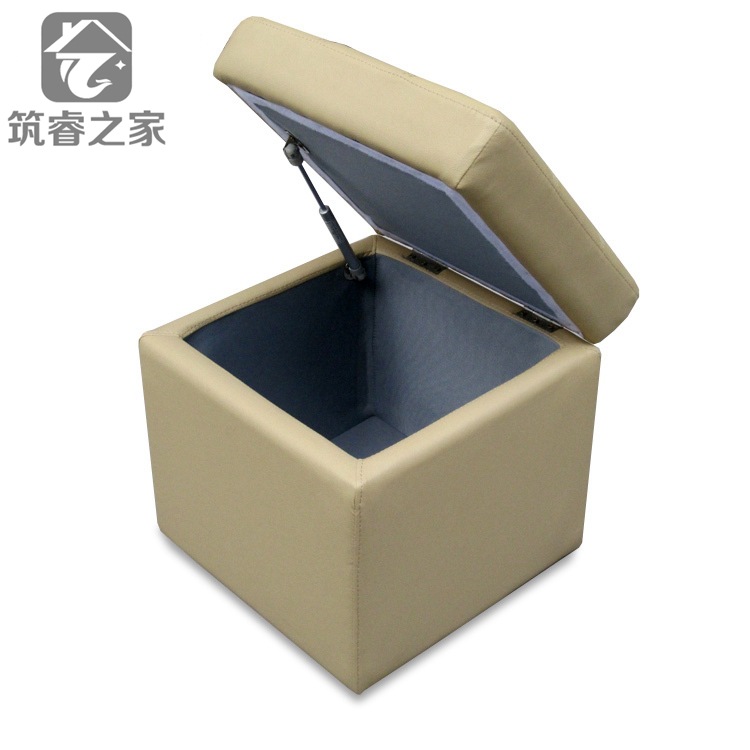 真皮凳子头层牛皮小方凳 换鞋凳储物凳梳妆凳茶几凳小沙发凳子特|ru