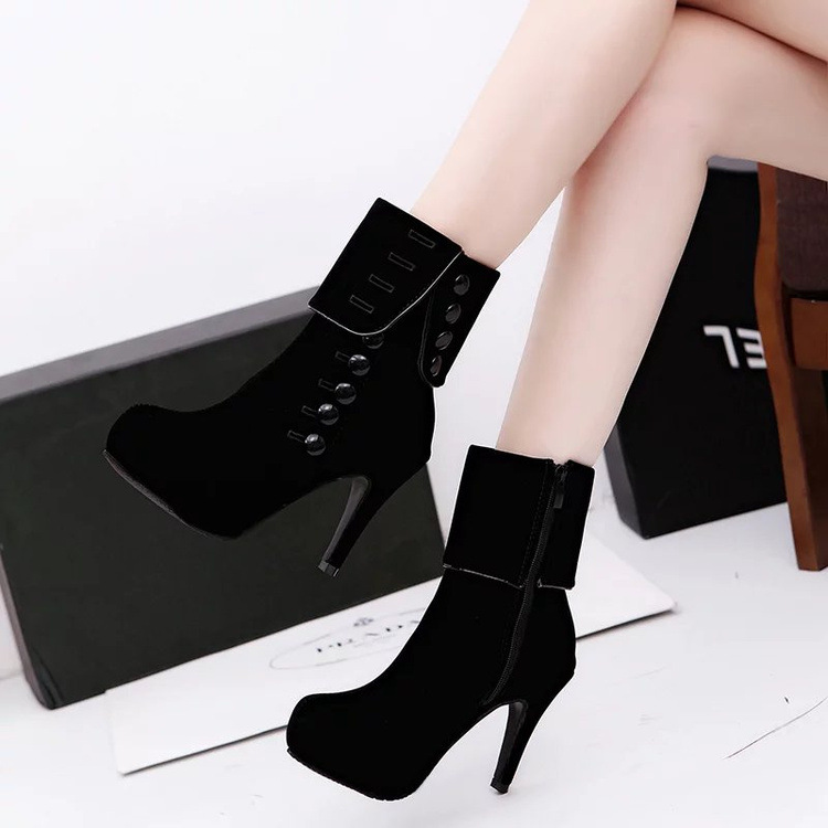 Bottes femme en PU artificiel - Ref 3355521 Image 5