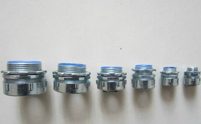 包塑金属软管接头 外牙式/卡套自固式/顶固式DPJ镀铬 三柱接头