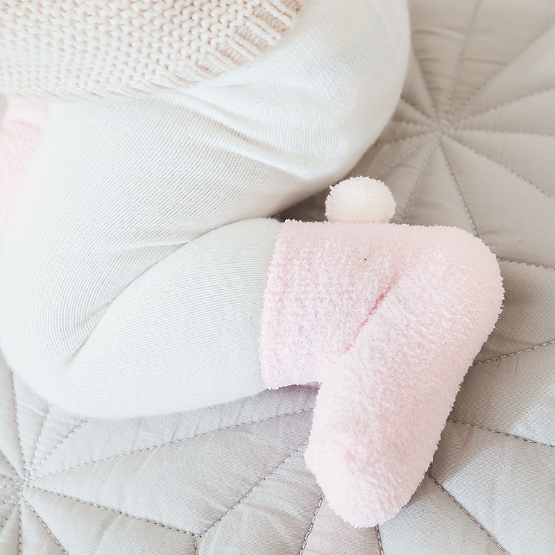 Nuevo Otoño e Invierno engrosado cálido bebé calcetines 0-1-3 años bebé color sólido coral polar bola recién nacido Calcetines