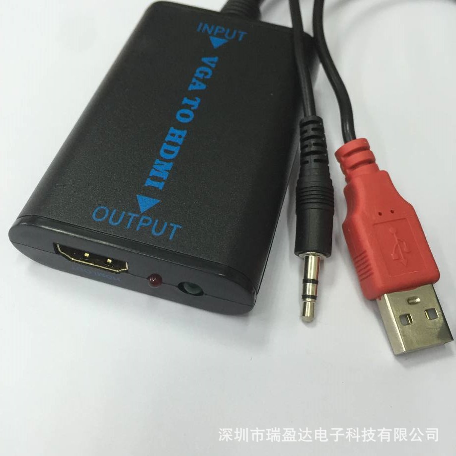 VGA To HDTV converter with USB with audio video converter 2