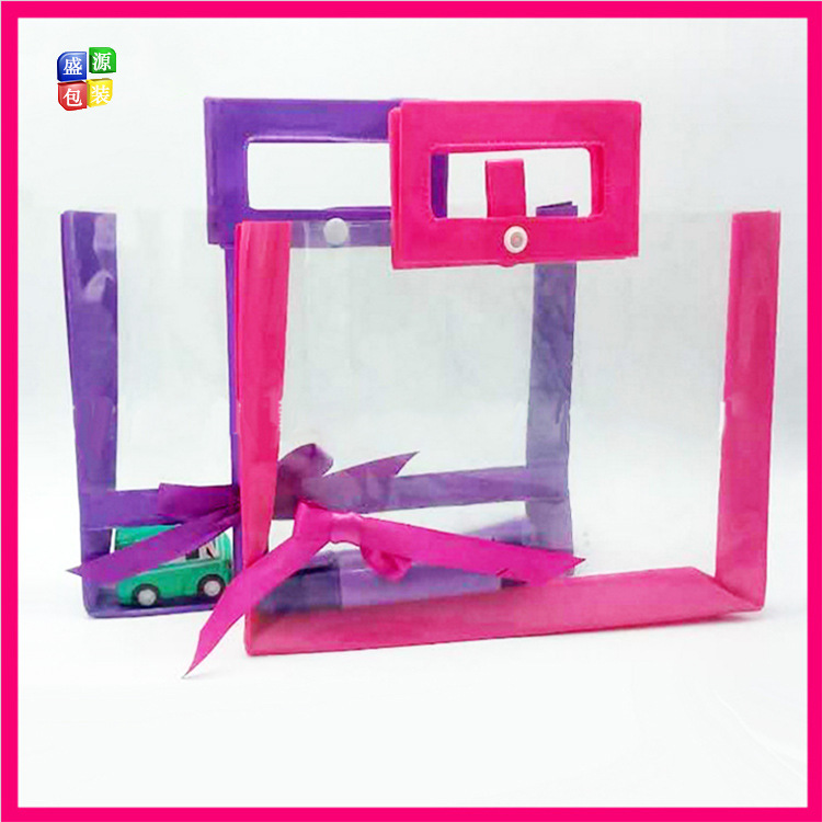 pvc礼品包装袋 热压环保塑料pvc手提包装袋