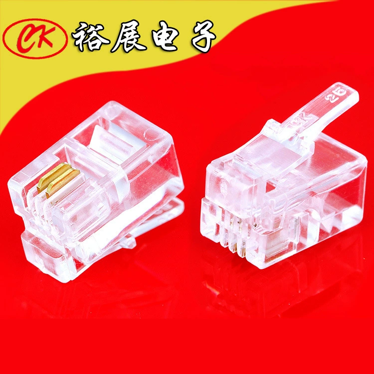 Поставка производителя CK-102 4P4C позолоченный 3u "RJ9 телефон хрустальная головка завод прямые продажи или оптовая продажа