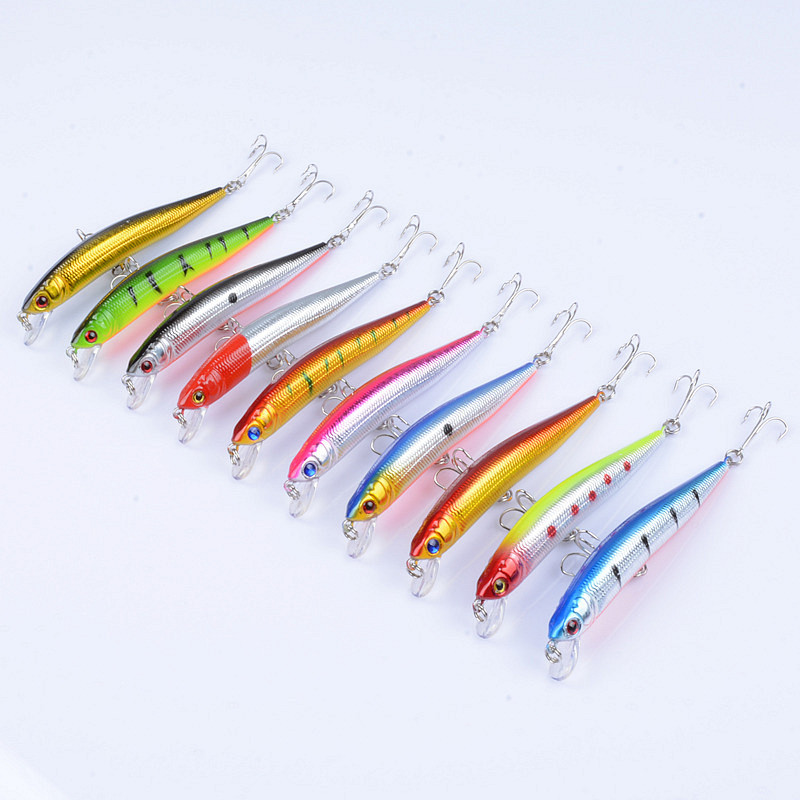 2 Pcs Minnow Fishing Lures Hard Plaice Baits Bass Trout Saltwater Sea Fishing Lure