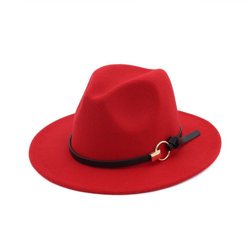red jazz hat