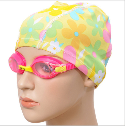 Wholesale solid color cloth swimming caps for men and women, comfortable swimming caps for adults, boys and girls, long hair swimming caps