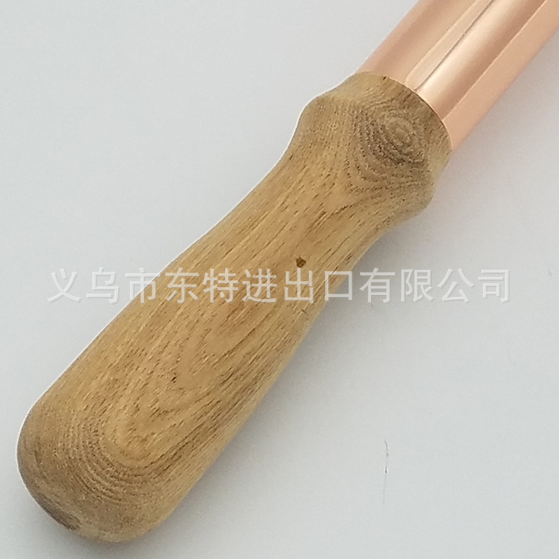 厂家直销不锈钢打蛋器玫瑰金橡木柄打蛋器8线搅拌和面器烘焙用品详情图6