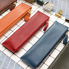 Brand new genuine leather pen set, creative retro pen bag, high-end multiple handmade student stationery bags, storage bags, pencil boxes