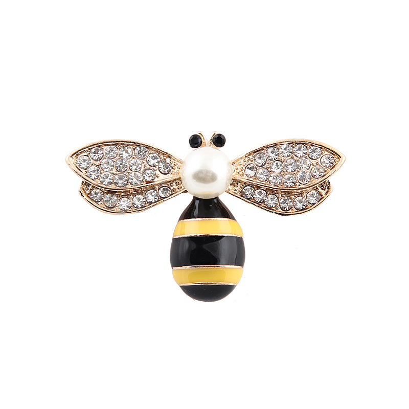 Cute Bee Alloy Inlay Rhinestones Unisex Brooches display picture 1