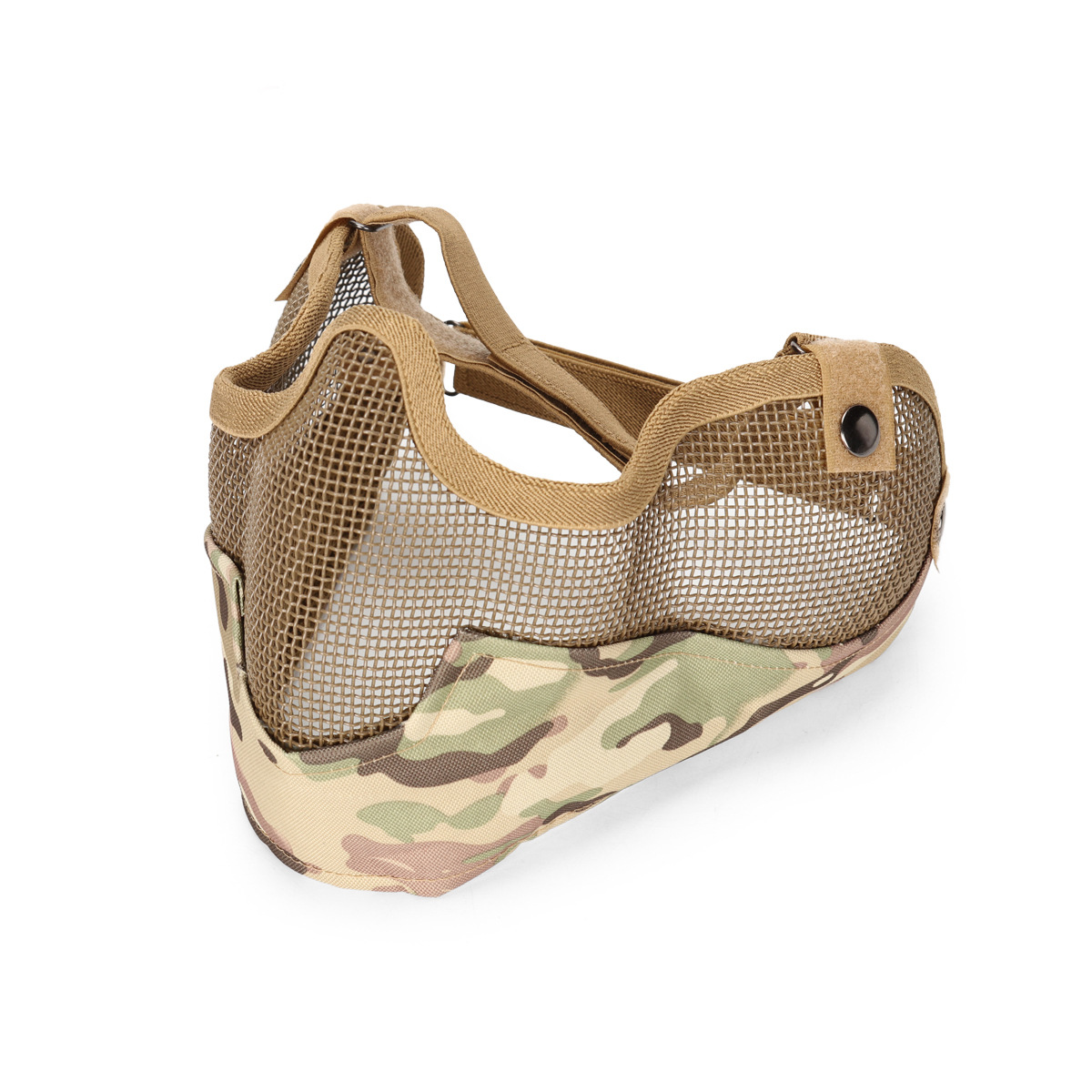 V2面罩高强加密钢丝面具 二代迷彩色半脸面具 真人CS战术防护面具