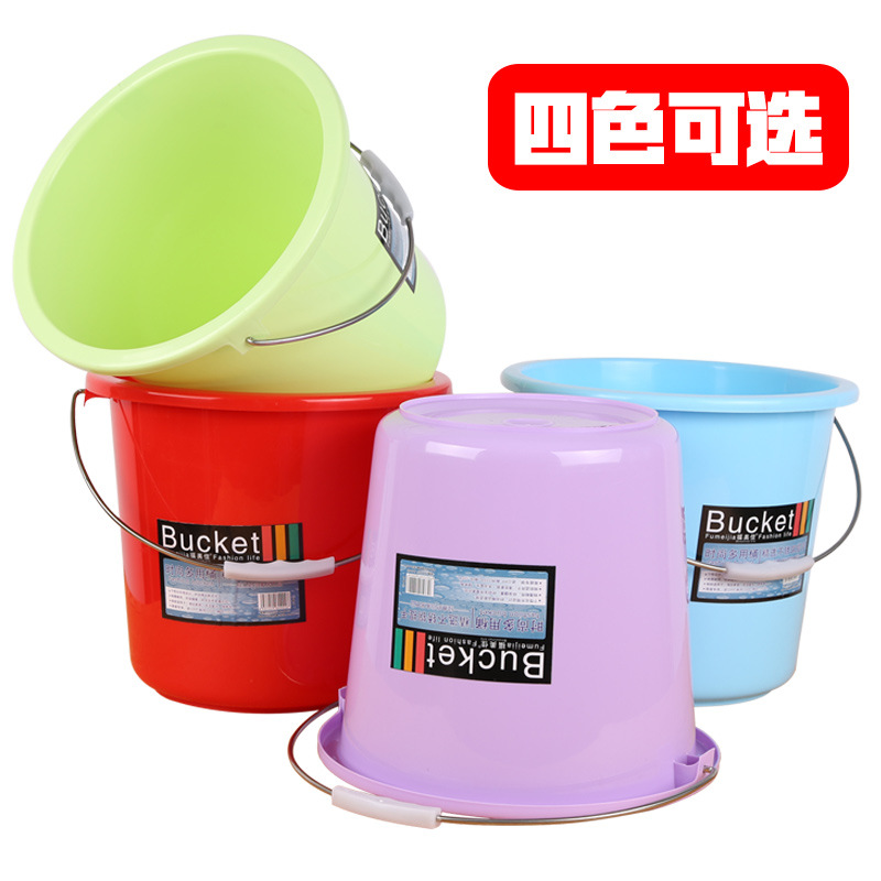 福美佳加厚塑料水桶 家用洗车洗衣水桶 加粗5mm钢提手塑料桶批发