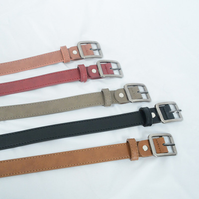 Korean Edition Retro Solid Versatile leisure time Belt Waist belt Female models black Versatile student belt Belt