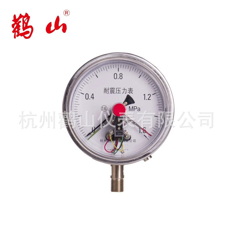 YNXC150BF, устойчивый к землетрясению электрический контактный манометр из глицерина из нержавеющей стали, электрический контактный манометр 304 Dangshan