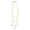 Sweater from pearl, long universal demi-season chain, necklace, decorations, accessory, simple and elegant design