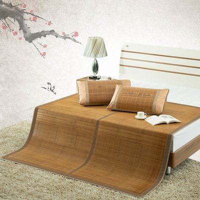 A generation of fat Eco mill seats Mat 1.5m1.8 M bed Carbonized bamboo mat fold Double-sided mat