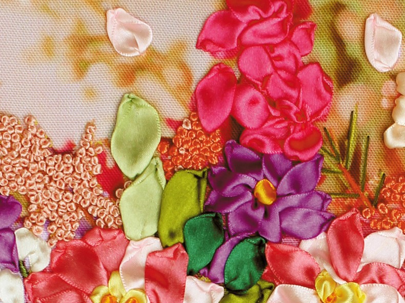 Oujin nianhua cinta bordado fábrica directa color impresión colgante pintura floral fragancia sala de estar entrada pintura decorativa