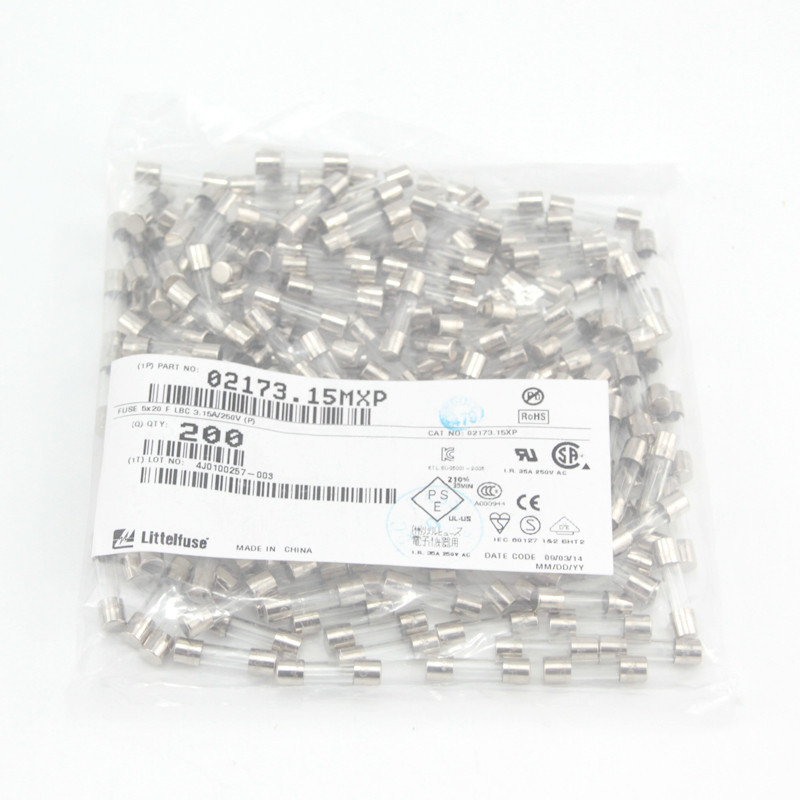 F3.15A  250V  玻璃管保险丝 力特品牌 02173.15MXP 5*20MM带引线