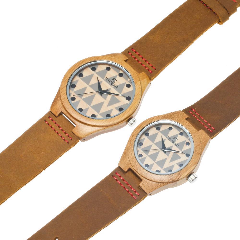 厂家直售竹木手表 时尚皮表带 速卖通亚马逊时尚复古情侣款木表