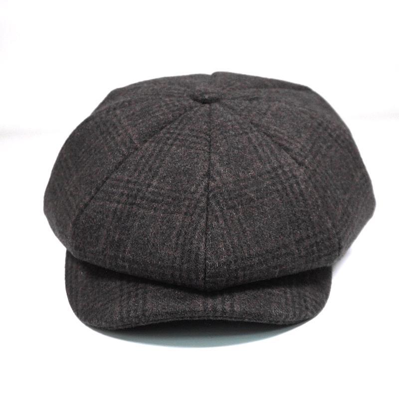 Men's Casual Solid Color Crimping Beret Hat display picture 4