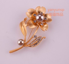 Dumb gold little flower flower brooch brooch accessories high-end brooch pin clothing accessories source factory