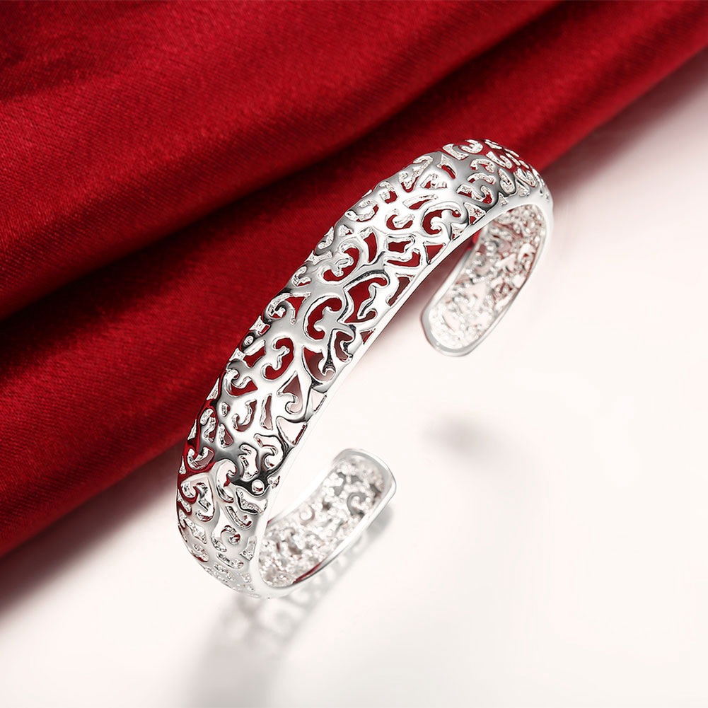 Fashion Flower Cooperized silver Plating Bangle 1 Piece