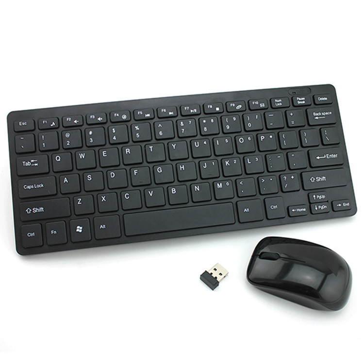 2.4G迷你无线键盘鼠标套装 USB电脑巧克力型键鼠套HK-03带膜厂家
