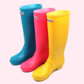 Kangaisun女士高筒防水雨靴胶鞋 亲子长筒雨鞋套时装水鞋韩版秋冬
