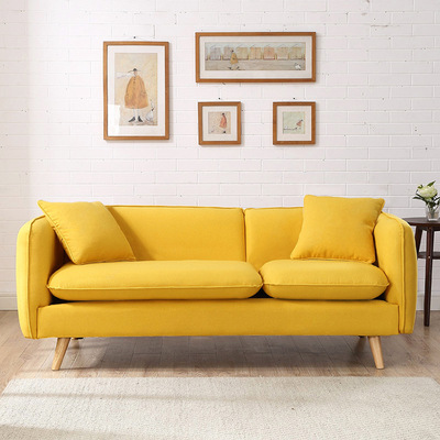 北欧简约现代布艺客厅设计师沙发日式中小户型卧室休闲布沙发组合|ms