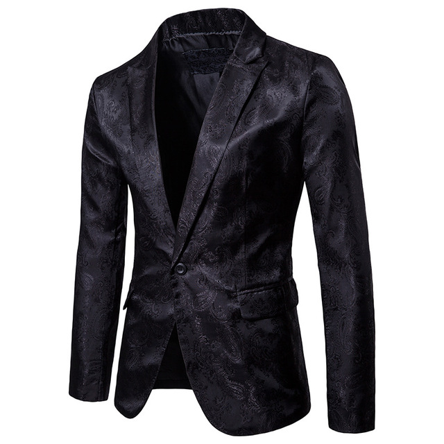 Men’s Suit Palace-style Dark Patterns Fashion A Button Matches