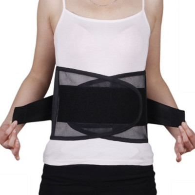 超薄透氣網狀護腰帶腰部保暖保健彈力四條鋼板支撐腰圍椎間盤