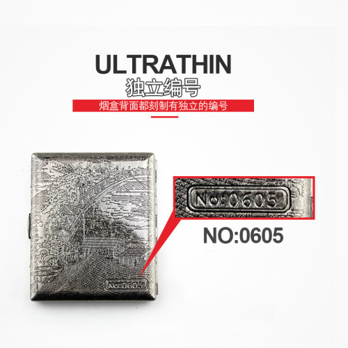 Austrian original IMCO Aiku brand brass cigarette box 20 pieces creative 6-sided carving men's box ultra-thin cigarette box