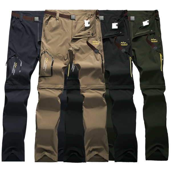 Summer travel removable breathable elastic trousers