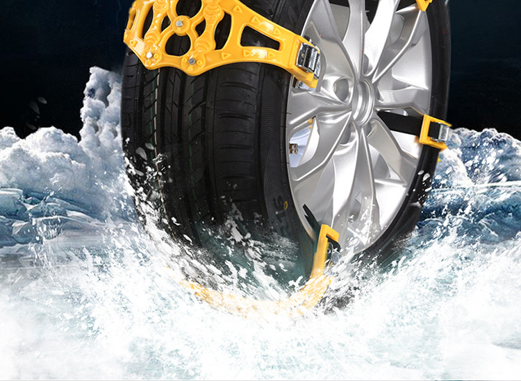 Universal Car Tire Anti-Skid Chains 0kg Quick Installation Rubber Snow Emergency Anti-Skid Straps for Sedans and SUVs