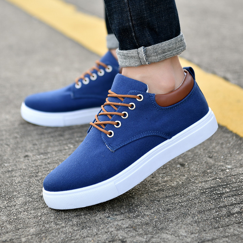 Canvas shoes men's casual shoes trend extra large size sneaker ...