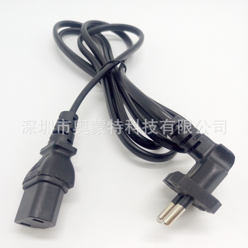 侧弯欧规电源线 手电钻电源线 电动工具电源线 3米5米插头电源线