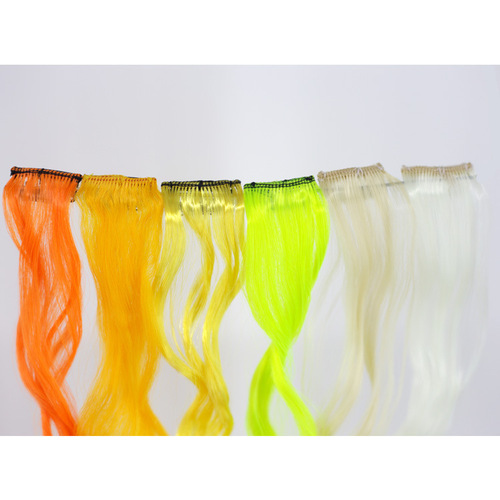 Color gradient seamless one-clip curly hair extensions one-piece one-piece long curly chemical fiber hair wig for women European and American foreign trade
