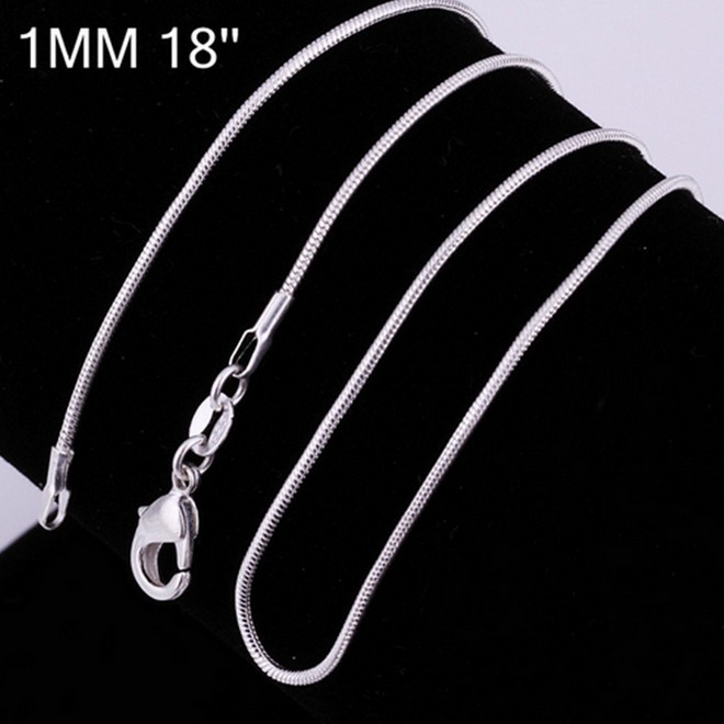 Collana a catena snake in argento sterling elegante_voghion.com