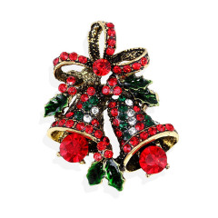 藍豪対外貿易ファッションクリスマス合金ブローチピン鈴胸花アクセサリーメーカー直販xz4179