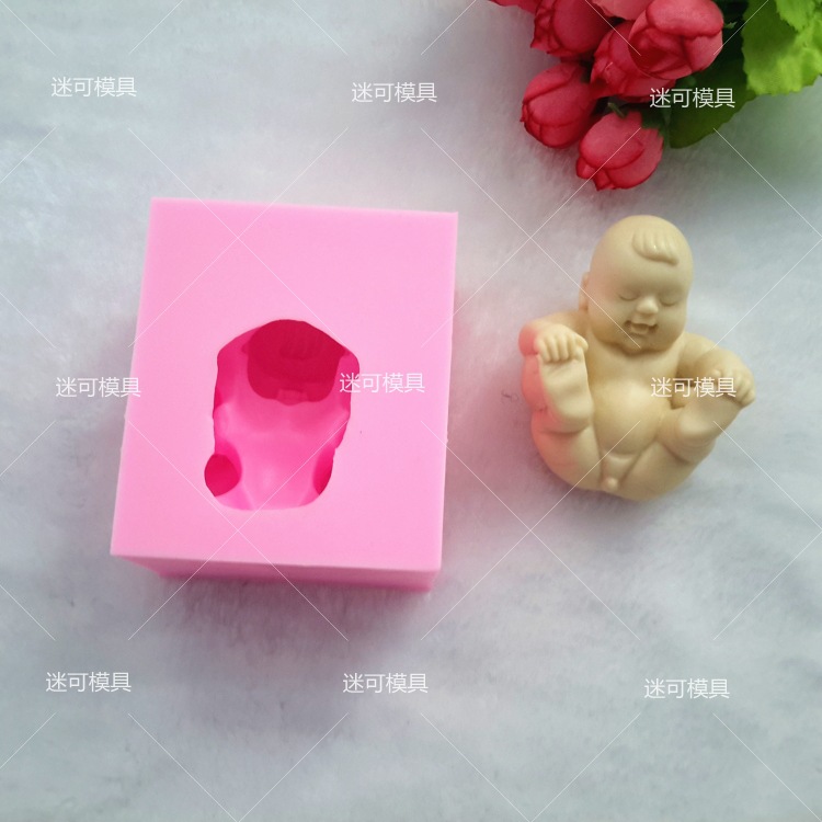 Fondant molde masculino bebé de silicona molde de la torta del chocolate para hornear herramientas al por mayor