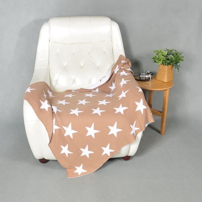 全棉婴儿针织提花毯ins网红拍照装饰毯子夏季空调披肩|ms