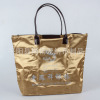 Folding shopping bag, polyurethane folding bag with zipper, oxford cloth