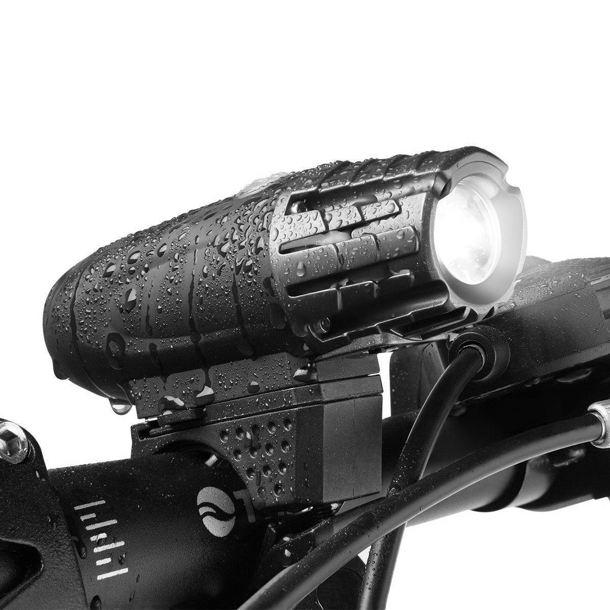 自行车前灯超亮1000流明 XLM2 USB充电18650铝合金外壳可定制-阿里巴巴