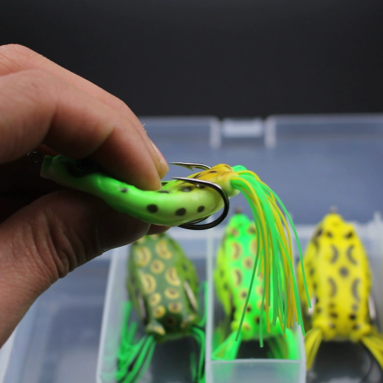Программное обеспечение Black Fish Frog поддельная приманка коробка, набор Lutonga подпружиненный лягушачий набор приманок, приманка коробка с черным костюмом