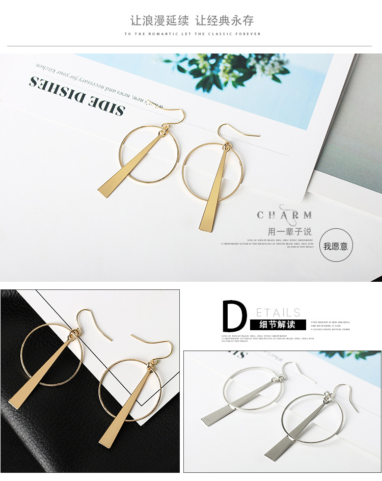 Fashion Geometric Plating Alloy No Inlaid Earrings display picture 13