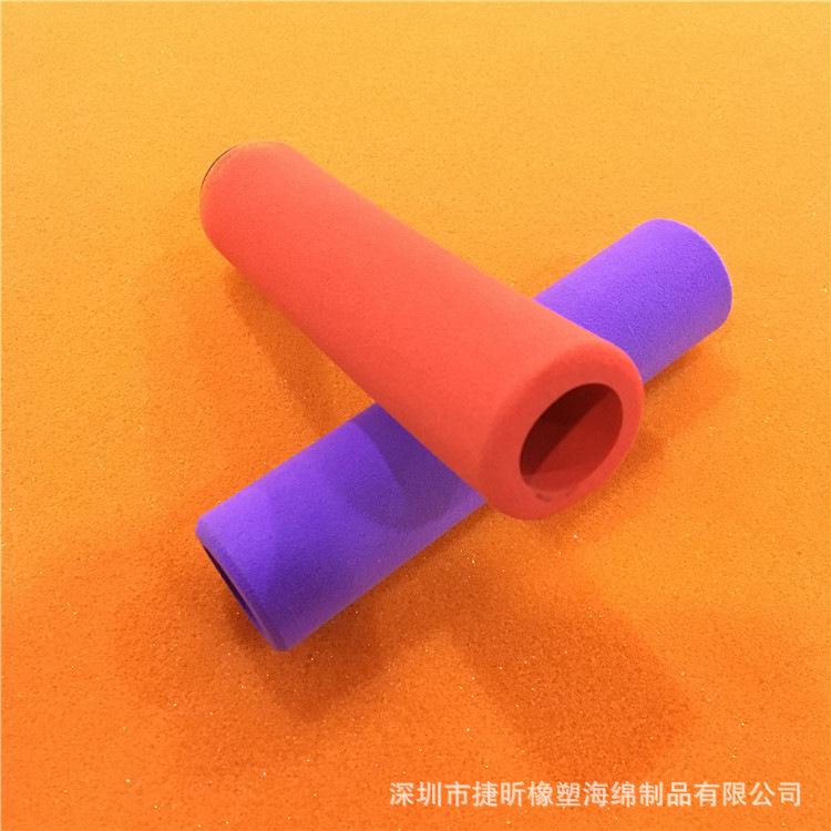 厂家生产 磨砂面双色自行车橡塑手把套 nbr撕不破握把 质好价廉